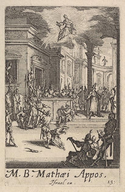 Jacques Callot, Martyrdom of Saint Matthew, from "The Little Apostles" (Les Petits Apôtres)