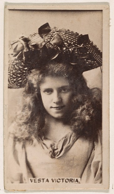 Kinney Brothers Tobacco Company, Vesta Victoria, from the Actresses series (N245) issued by Kinney Brothers to promote Sweet Caporal Cigarettes