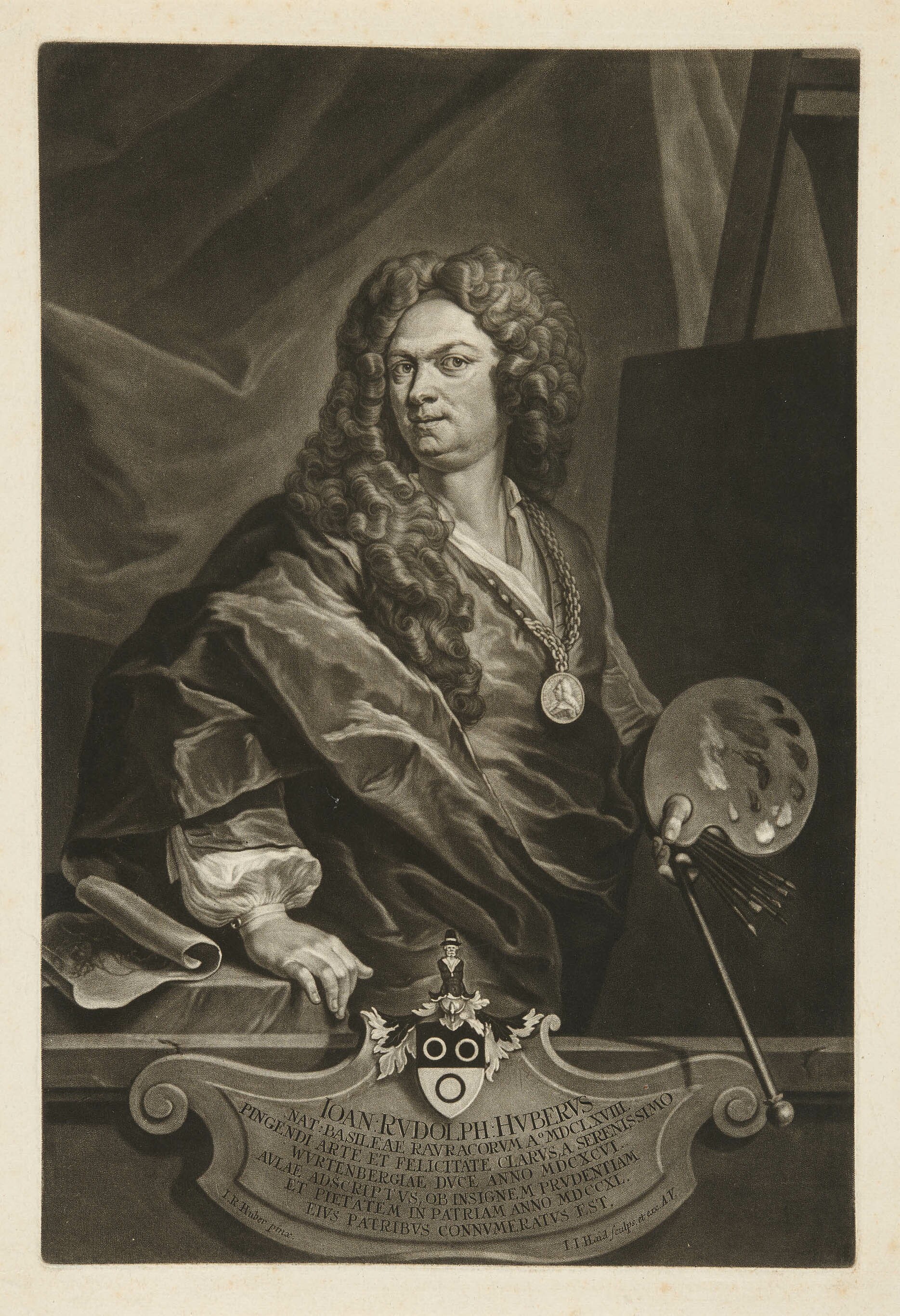 Johann Jacob Haid, Bildnis Johann Rudolf Huber