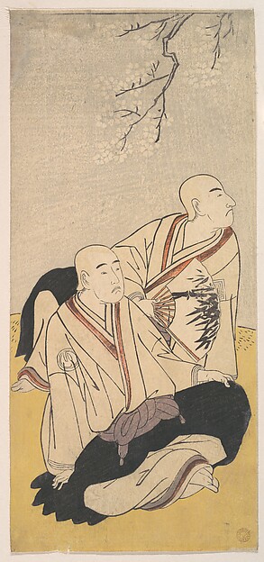 Katsukawa Shunshō　勝川春章, The Third Sawamura Sojuro & the Second Ichikawa Monnosuke as Buddhist Monks