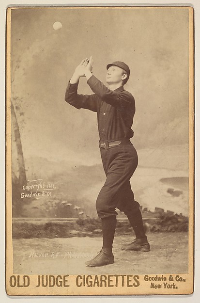 Goodwin & Company, Hoover, Right Field, Philadelphia, from the series Old Judge Cigarettes