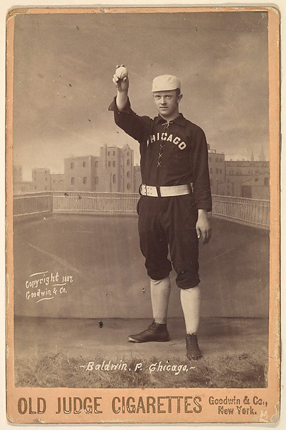 Goodwin & Company, Marcus Elmore Baldwin, Pitcher, Chicago, from the series Old Judge Cigarettes
