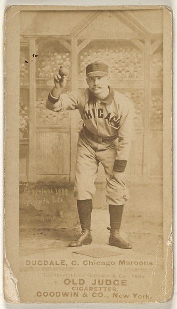 Goodwin & Company, Dan Dugdale, Catcher, Chicago, from the Old Judge series (N172) for Old Judge Cigarettes