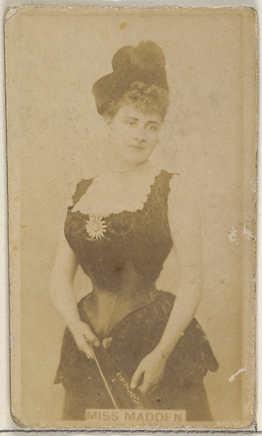 Allen & Ginter, Miss Madden, from the Actors and Actresses series (N45, Type 8) for Virginia Brights Cigarettes