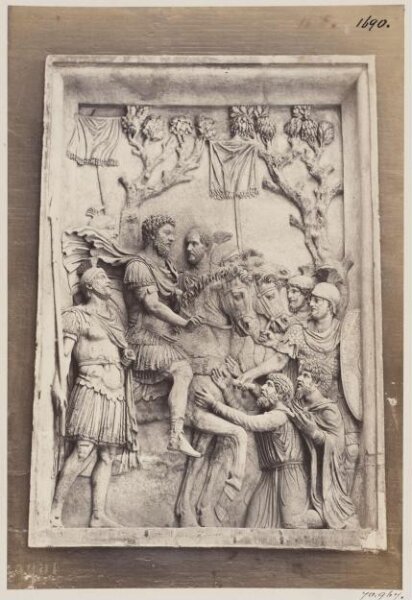 Parker, John Henry, Sculpture - Bas-relief of Marcus Aurelius granting peace to the Germans, from his Arch, now in the Palazzo de' Conservatori on the Capitol