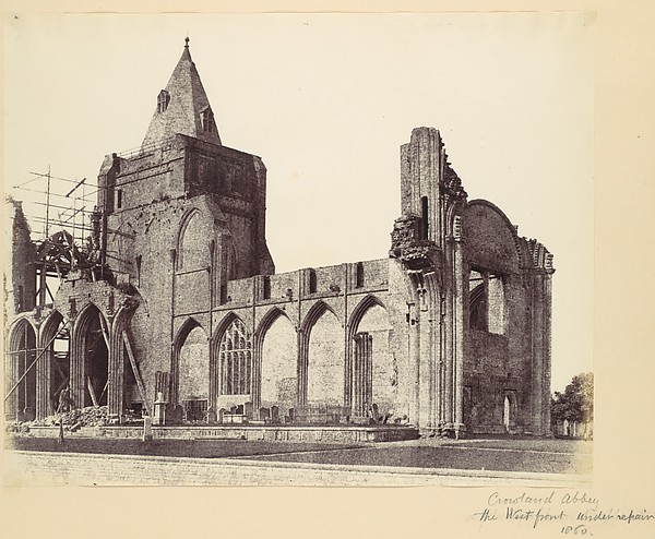 Alfred Capel Cure, Crowland Abbey, the West Front Under Repair
