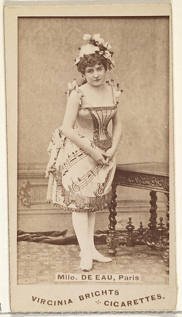 Allen & Ginter, Mlle. De Eau, Paris, from the Actors and Actresses series (N45, Type 1) for Virginia Brights Cigarettes