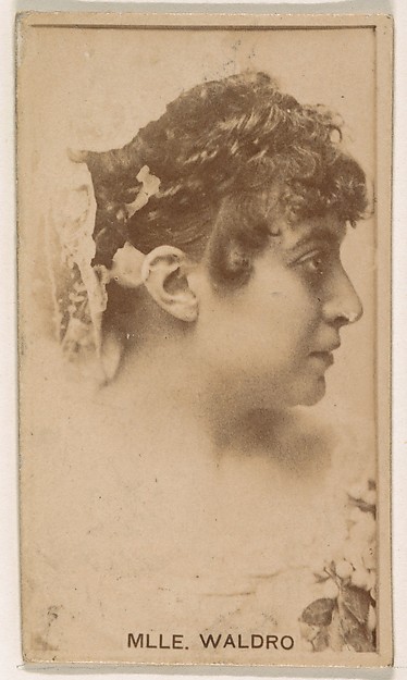 Kinney Brothers Tobacco Company, Mlle. Waldro, from the Actresses series (N245) issued by Kinney Brothers to promote Sweet Caporal Cigarettes