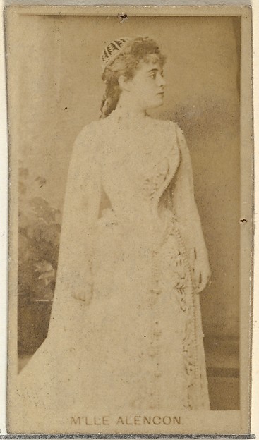 W. Duke, Sons & Co., M'lle Alencon, from the Actors and Actresses series (N145-8) issued by Duke Sons & Co. to promote Duke Cigarettes