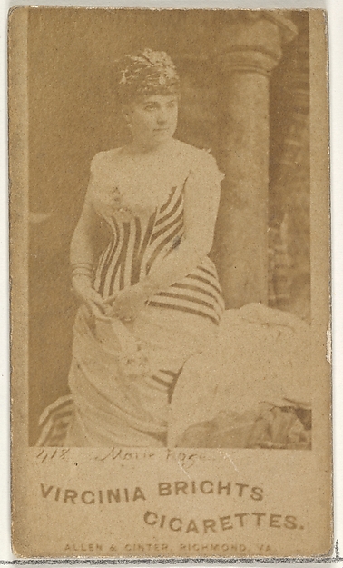 Allen & Ginter, Card 418, Marie Roge, from the Actors and Actresses series (N45, Type 1) for Virginia Brights Cigarettes
