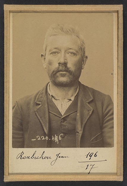 Alphonse Bertillon, Roubichon. Jean-Marie. né le 14/6/52 à Vannes (Morbihan). Maçon. Anarchiste. 2/7/94.