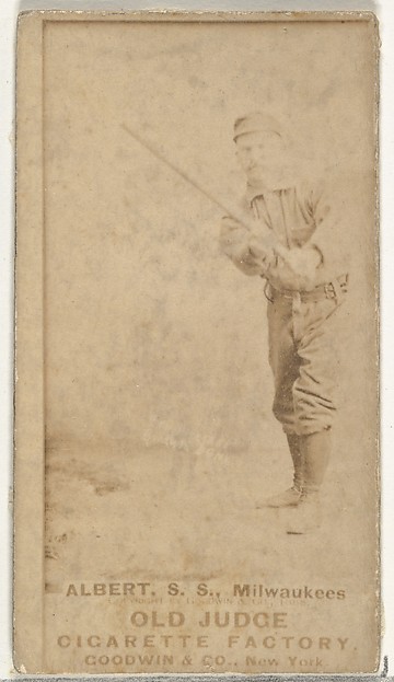 Goodwin & Company, Augustus Peter "Gus" Alberts, Shortstop, Milwaukee, from the Old Judge series (N172) for Old Judge Cigarettes