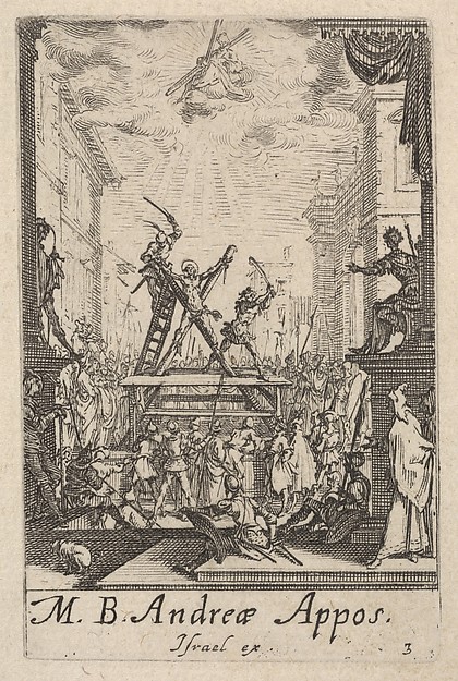 Jacques Callot, Martyrdom of Saint Andrew, from "The Little Apostles" (Les Petits Apôtres)