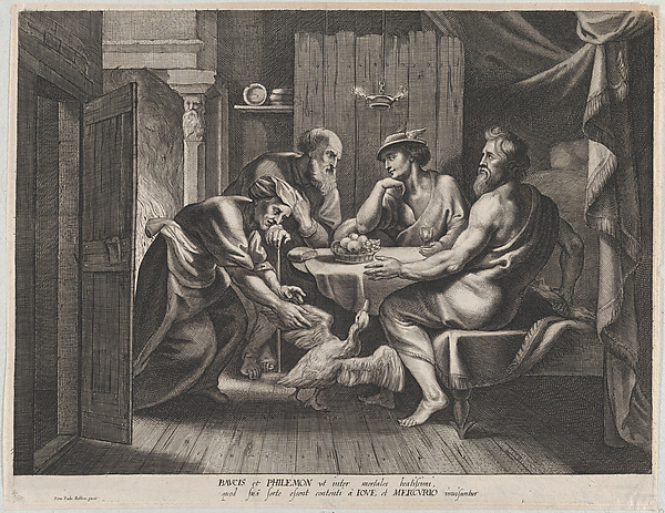 Anonymous, Jupiter and Mercury with Philemon and Baucis