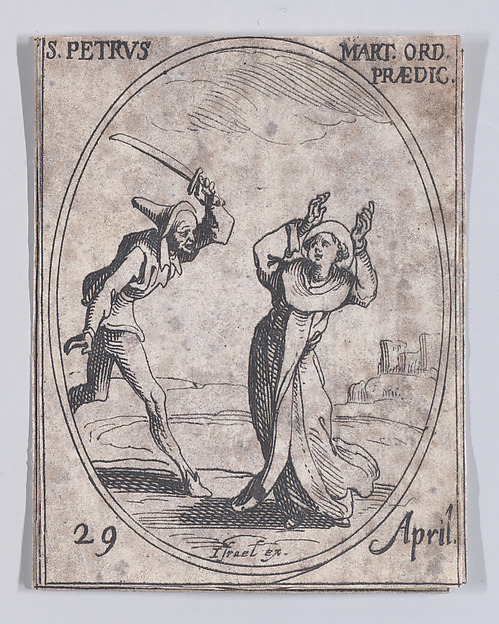 Jacques Callot, S. Pierre, prédicateur (St. Peter, Preacher), April 29th, from "Les Images De Tous Les Saincts et Saintes de L'Année" (Images of All of the Saints and Religious Events of the Year)
