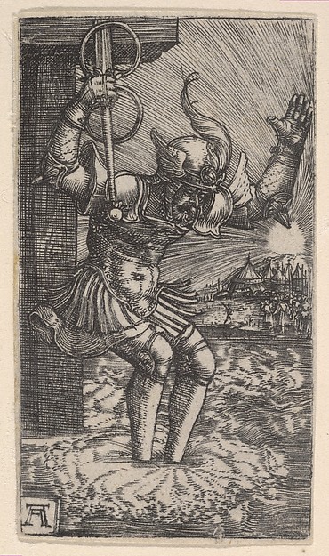 Albrecht Altdorfer, Horatius Cocles Leaping into the Tiber