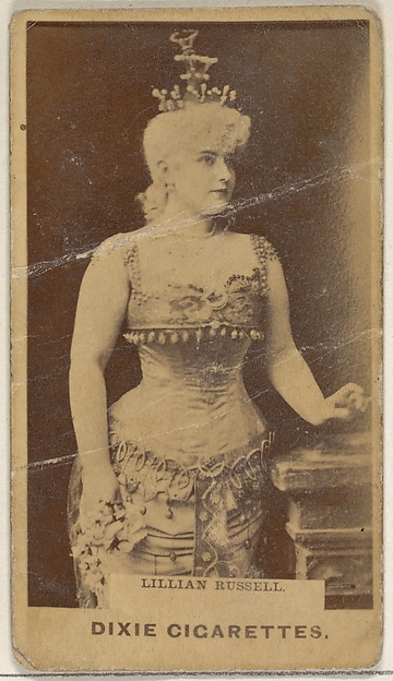Allen & Ginter, Lillian Russell, from the Actors and Actresses series (N45, Type 7) for Dixie Cigarettes