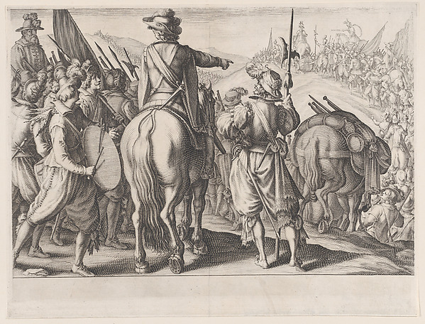 Jacques Callot, Les Troupes en Marche (The Marching Troops), from La Vie de Ferdinand Ier de Médicis série appelée aussi Les Batailles des Médicis (The Life of Ferdinand I de'Medici also called The Medici Battles)