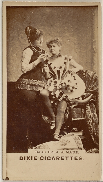 Allen & Ginter, Josie Hall and Maud, from the Actors and Actresses series (N45, Type 7) for Dixie Cigarettes