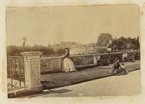 Unknown, [Two women outside]