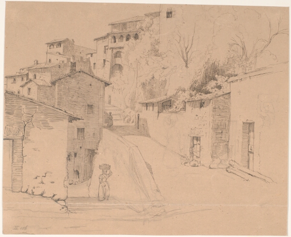 Wilhelm Marstrand, Via Piave med La Porta Su i Olevano Romano