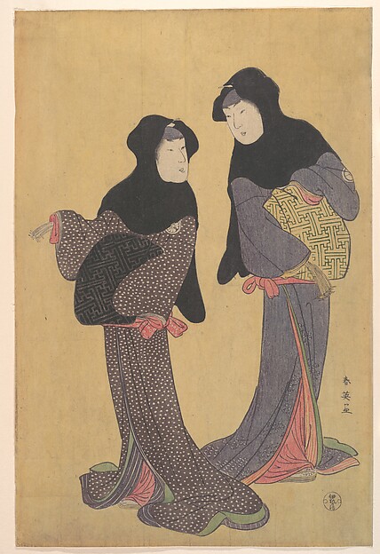 Katsukawa Shun'ei 勝川春英, Two Women Conversing