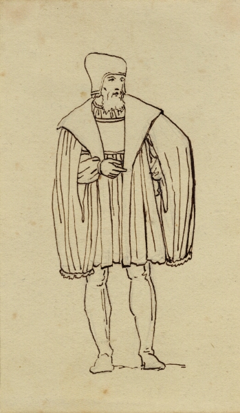 C.W. Eckersberg, 1500 tals dragtstudie.