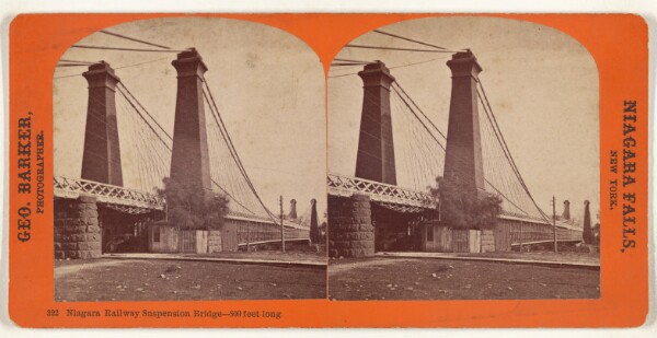 George Barker, Niagara Railway Suspension Bridge - 800 feet long.