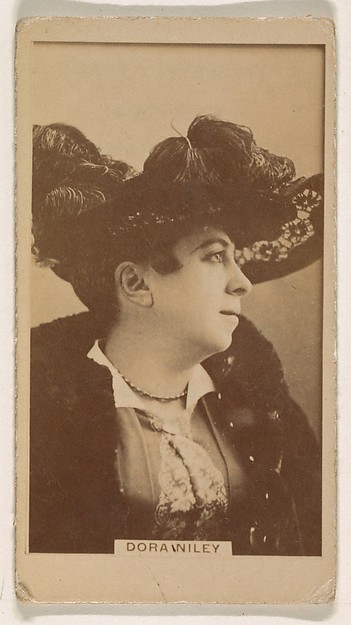 Kinney Brothers Tobacco Company, Dora Wiley, from the Actresses series (N245) issued by Kinney Brothers to promote Sweet Caporal Cigarettes