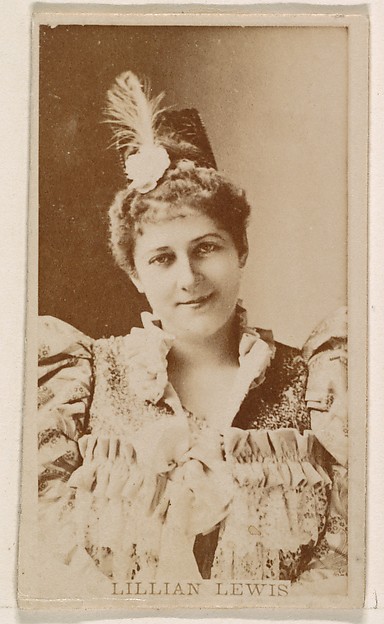 Kinney Brothers Tobacco Company, Lillian Lewis, from the Actresses series (N245) issued by Kinney Brothers to promote Sweet Caporal Cigarettes