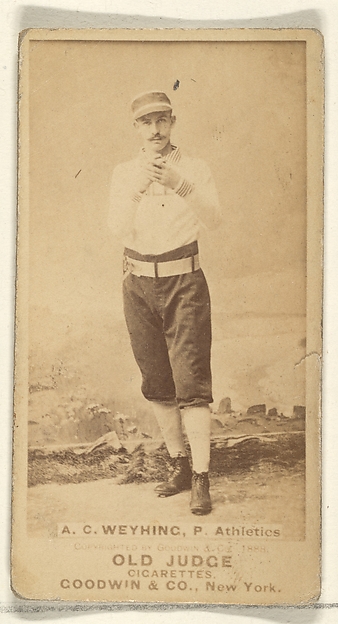 Goodwin & Company, A.C. Weyhing, Pitcher, Philadelphia Athletics, from the Old Judge series (N172) for Old Judge Cigarettes