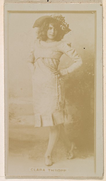 Kinney Brothers Tobacco Company, Clara Thropp, from the Actresses series (N245) issued by Kinney Brothers to promote Sweet Caporal Cigarettes
