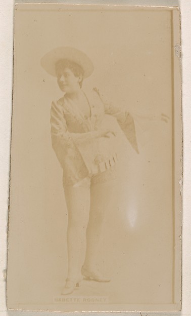 Kinney Brothers Tobacco Company, Babette Rodney, from the Actresses series (N245) issued by Kinney Brothers to promote Sweet Caporal Cigarettes