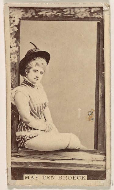 Kinney Brothers Tobacco Company, May Ten Broeck, from the Actresses series (N245) issued by Kinney Brothers to promote Sweet Caporal Cigarettes