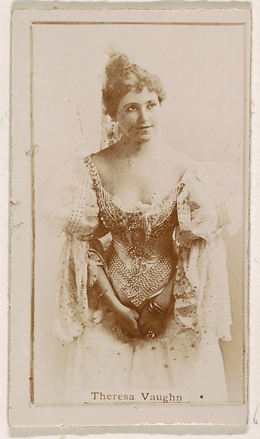 Kinney Brothers Tobacco Company, Theresa Vaughn, from the Actresses series (N245) issued by Kinney Brothers to promote Sweet Caporal Cigarettes