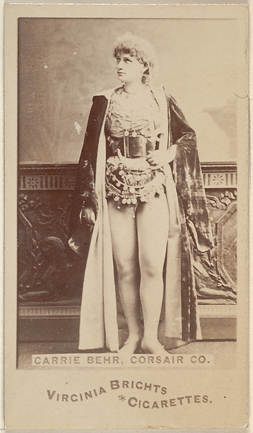 Allen & Ginter, Carrie Behr, Corsair Co., from the Actors and Actresses series (N45, Type 6) for Virginia Brights Cigarettes