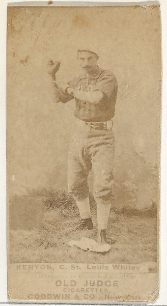 Goodwin & Company, Kenyon, Catcher, St. Louis Whites, from the Old Judge series (N172) for Old Judge Cigarettes