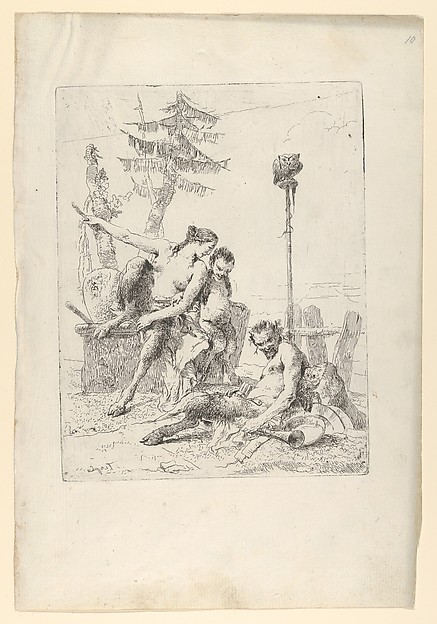 Giovanni Battista Tiepolo, Satyr Family (Pan and his Family), from the Scherzi