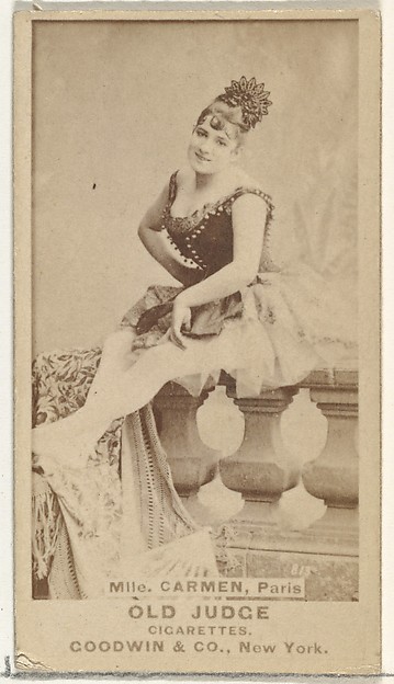 Goodwin & Company, Mlle. Carmen, Paris, from the Actors and Actresses series (N171) for Old Judge Cigarettes