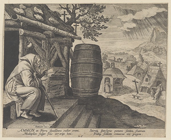 Maerten de Vos, Ammon, from "Solitudo Sive Vitae Patrum Eremicolarum"