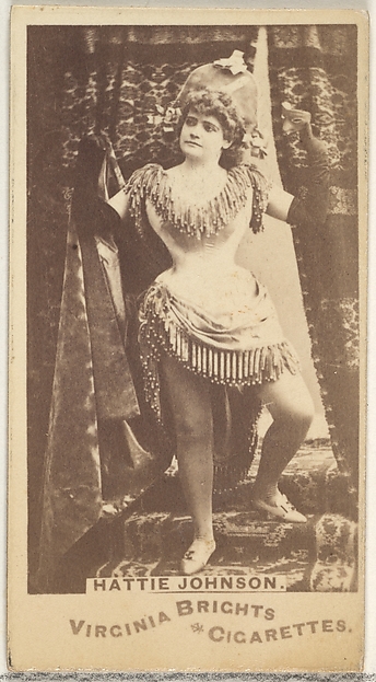 Allen & Ginter, Hattie Johnson, from the Actors and Actresses series (N45, Type 1) for Virginia Brights Cigarettes