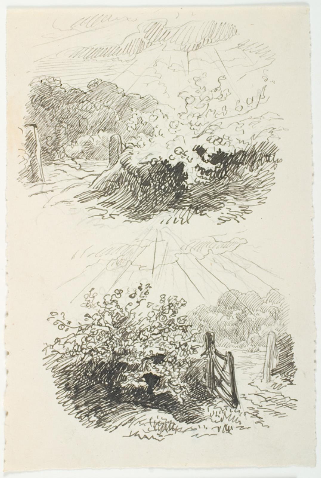 Lorenz Frølich, To illustrationsudkast til H.C. Andersen, Hurtigløberne