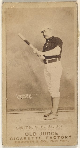 Goodwin & Company, H. Smith, Shortstop, St. Joseph Clay Eaters, from the Old Judge series (N172) for Old Judge Cigarettes