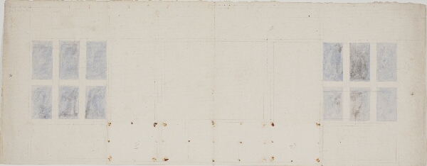 Lambert van Haven, Frederiksborg slot. Skitse til væginddeling i audiensgemakket.