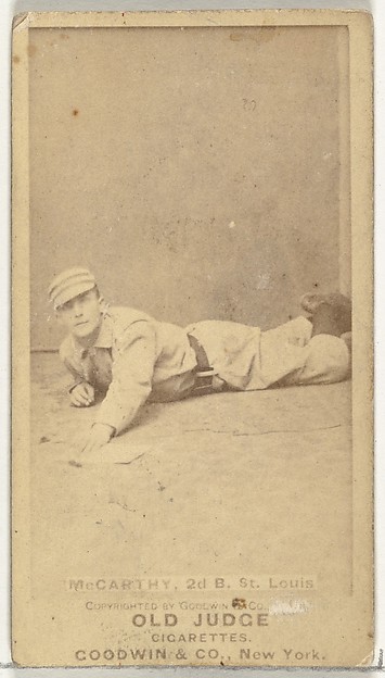 Goodwin & Company, Tommy McCarthy, Center Field, St. Louis Browns, from the Old Judge series (N172) for Old Judge Cigarettes