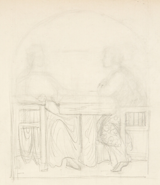 Agnes Slott-Møller, To personer siddende ved et bord