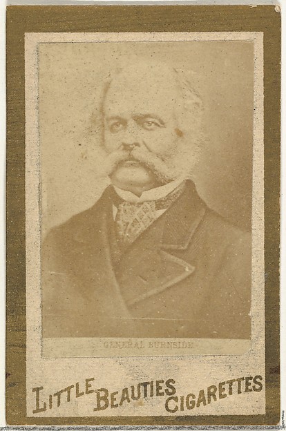 Allen & Ginter, General Burnside, from the Actresses and Celebrities series (N60, Type 1) promoting Little Beauties Cigarettes for Allen & Ginter brand tobacco products