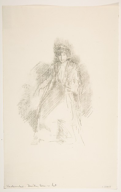 James McNeill Whistler, Portrait of a Young Woman Wearing a Hat (Miss Seaton) (Dorothy Seaton in a Hat)