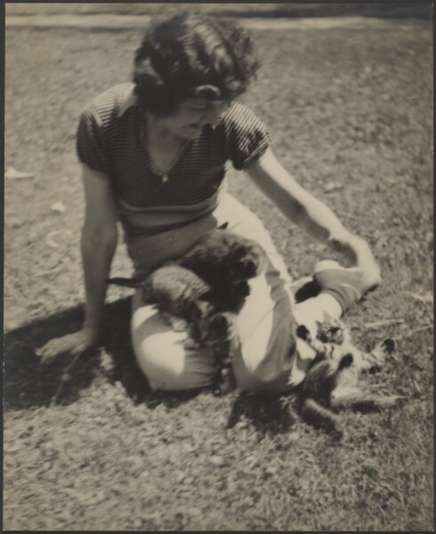 Louis Fleckenstein, [Woman with Kittens]