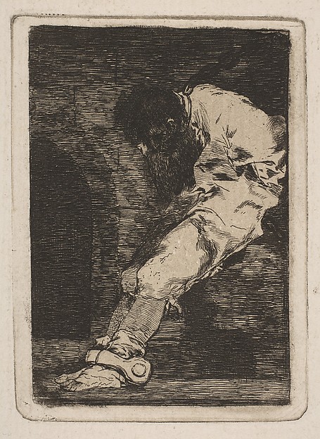 Goya (Francisco de Goya y Lucientes), 'If he is guilty, let him die quickly' (Si es delinquente qe. muera presto)